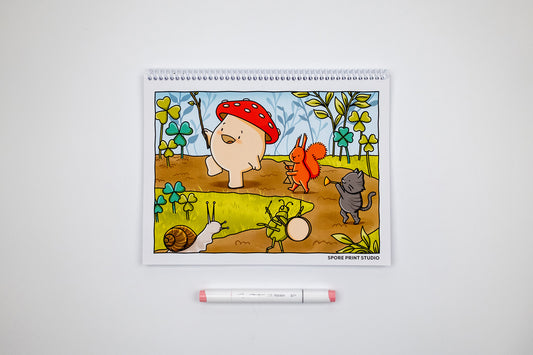 The Secret Life of Mushrooms Coloring Book