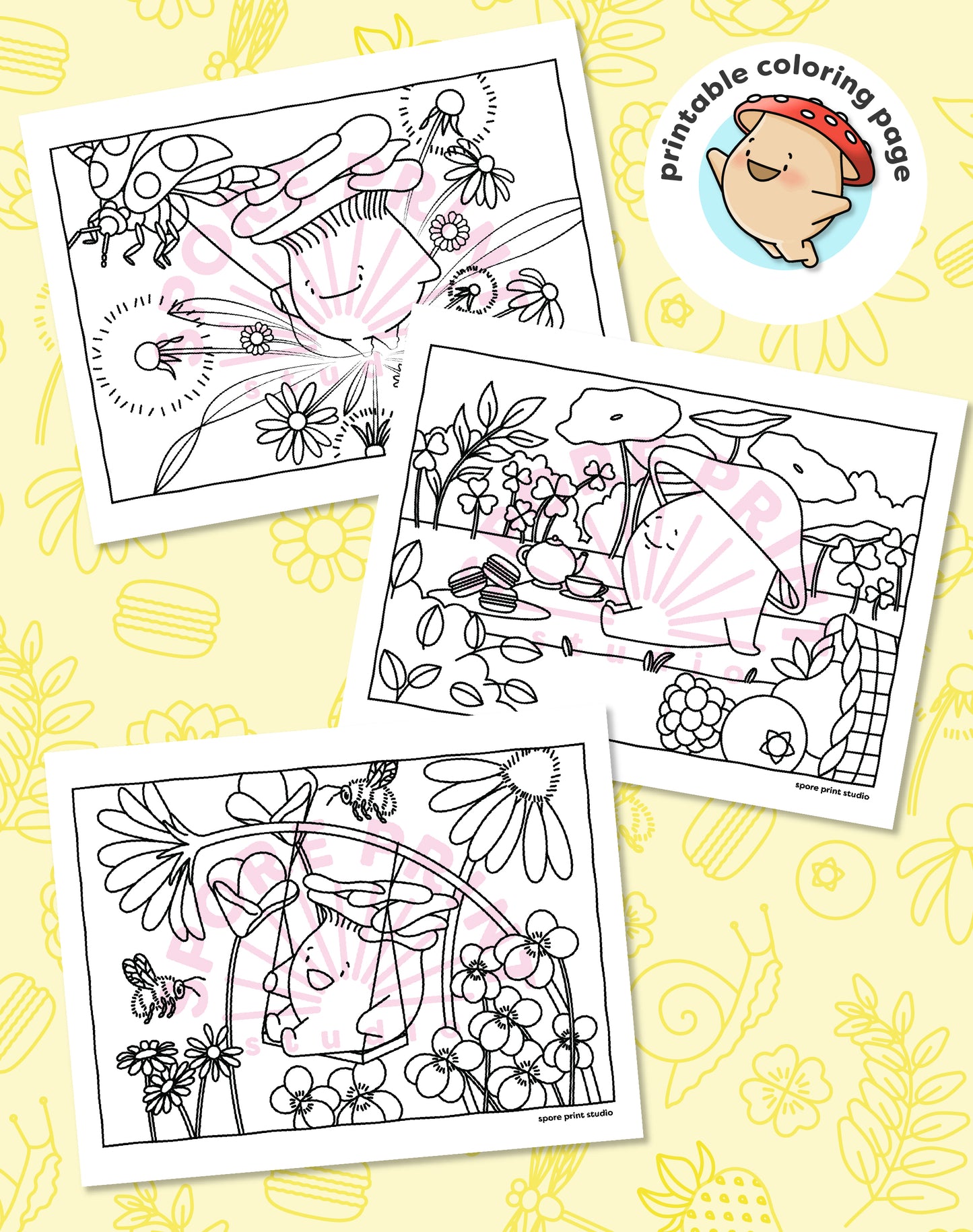 Digital Coloring Pages – Flower Series