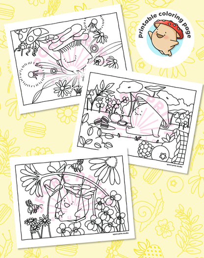 Digital Coloring Pages – Flower Series
