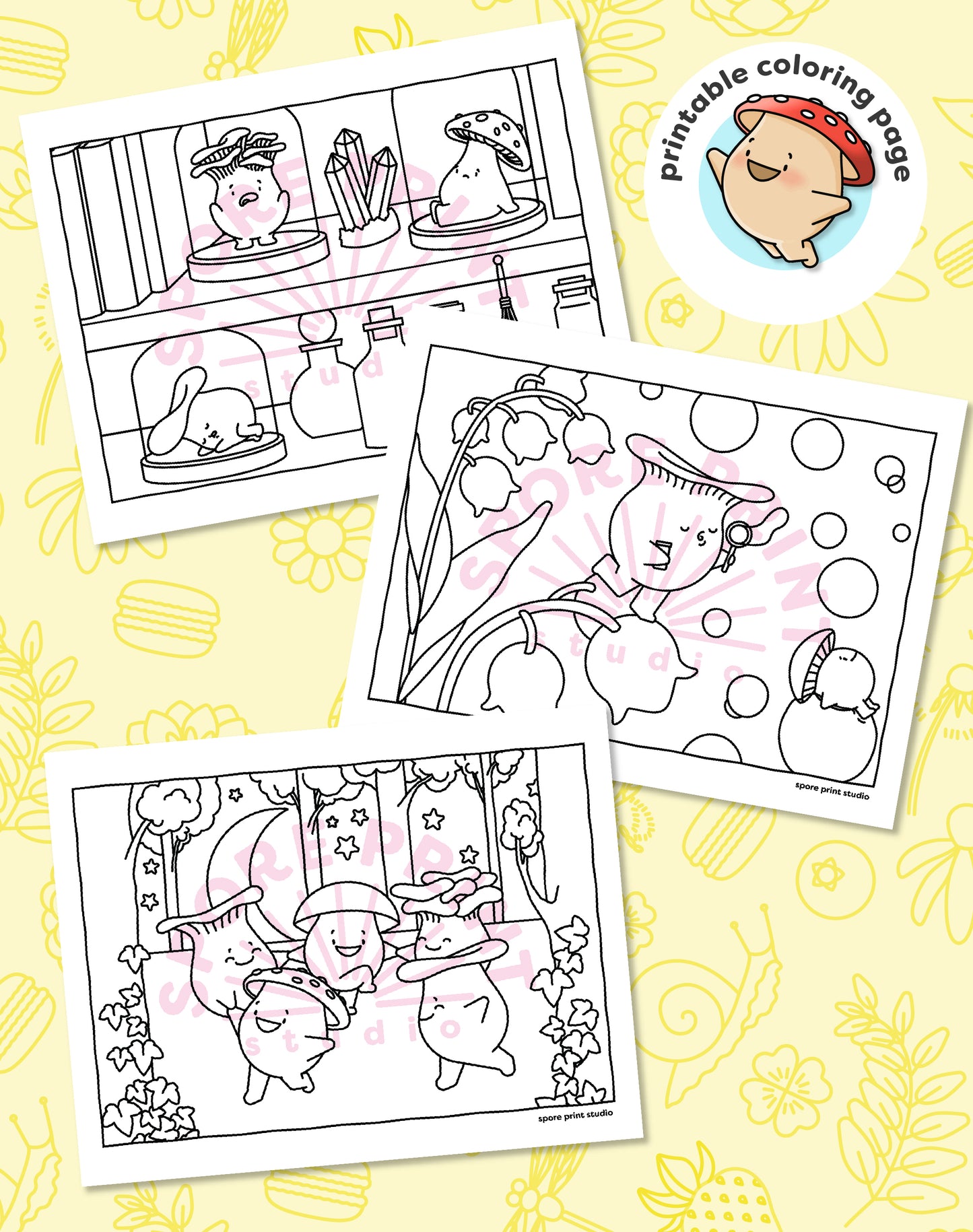 Digital Coloring Pages – Whimsical Series