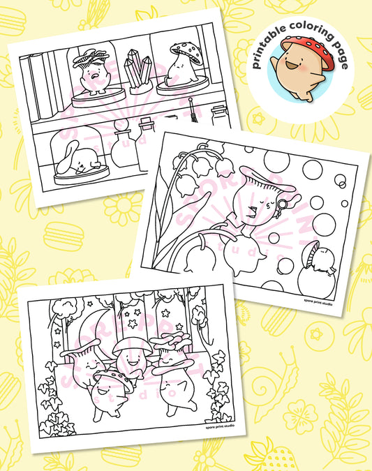 Digital Coloring Pages – Whimsical Series