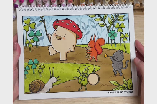 The Secret Life of Mushrooms Coloring Book